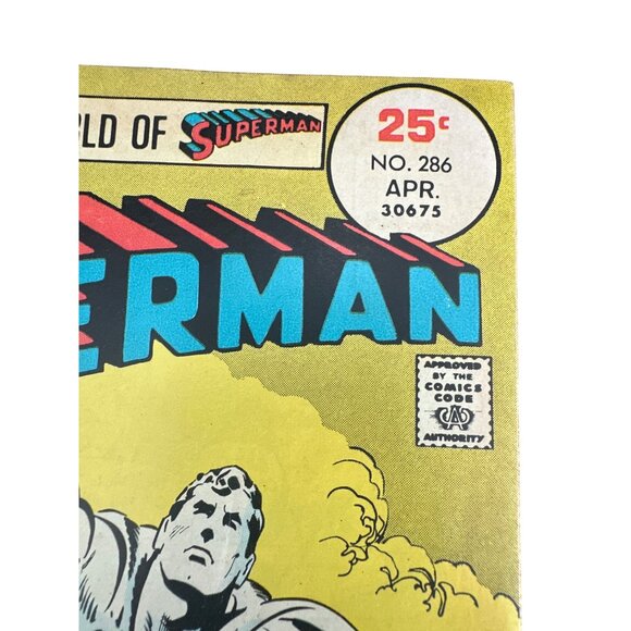 DC Comics Superman Comic Issue #286 April 1975 Vibrant Colors Bagged Boarded - Picture 2 of 4